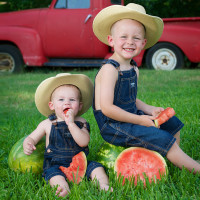 Kiddos eating watermelon is a great way to celebrate East Texas summertime.
