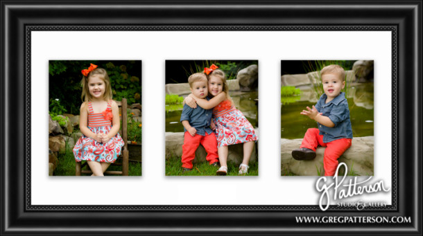 Three image collage from G. Patterson Studio capturing the beauty of brother and sister.